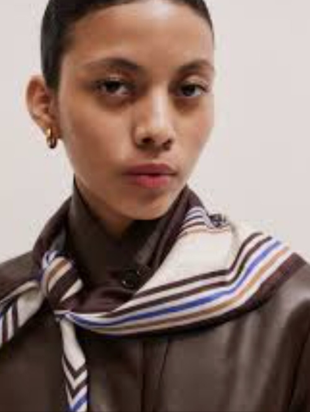 ECHO Pink Striped Silk Scarf